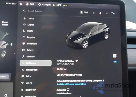 2021 Tesla Model Y Standard Range Rear-Wheel Drive from USA, damaged, VIN 5YJYGDEDXMF114032